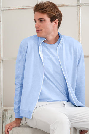 Warf - Full Zip Fleece Sweater - Cielo