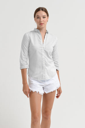 Valerie - Women's Shirt in Cotton Voile - White