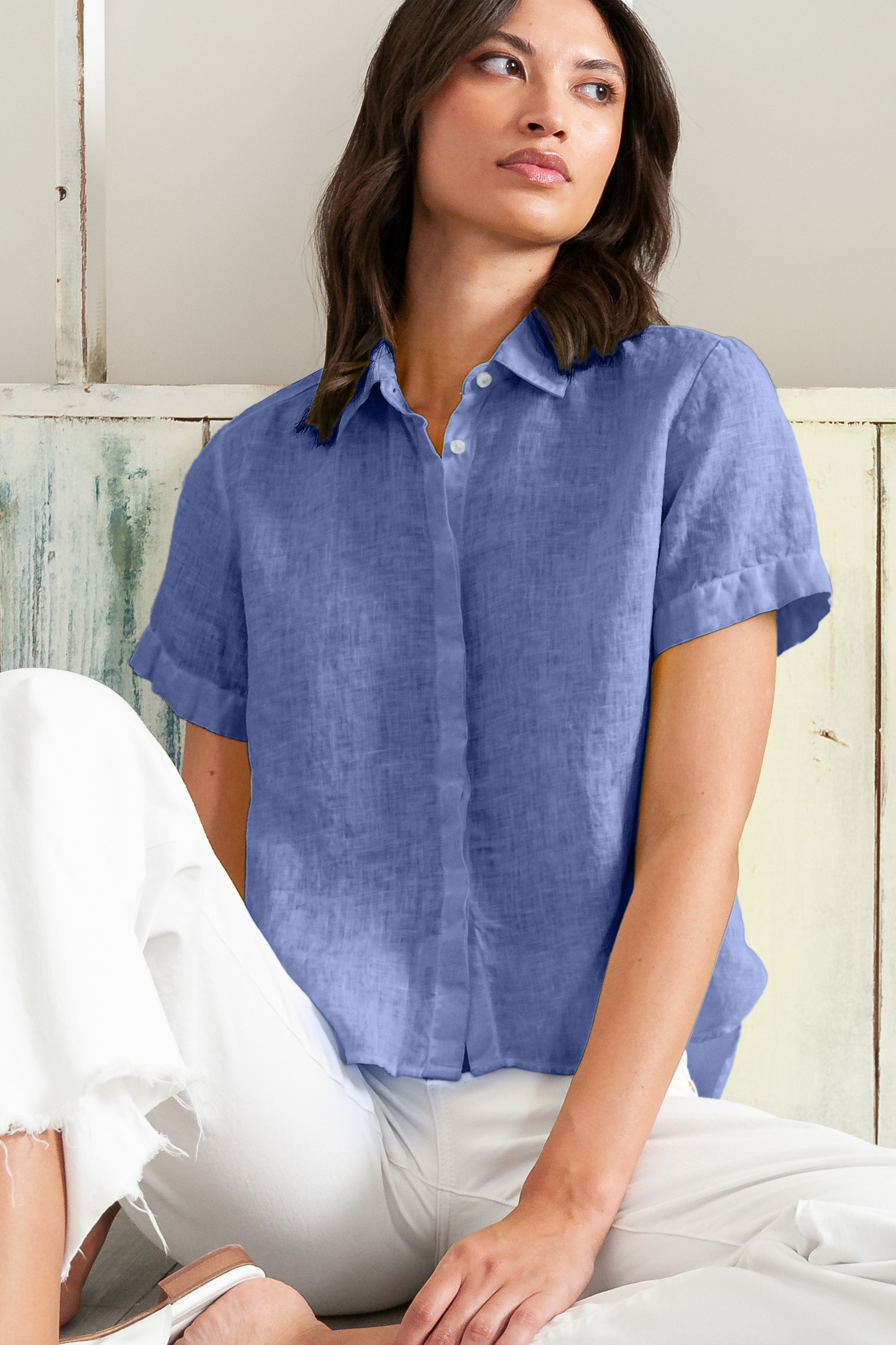 Sunray Linen Shirt - Whale