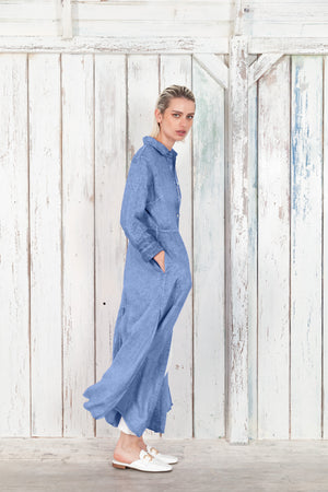 Brooke - Women's Shirtdress in Linen - Bay