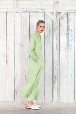 Brooke - Women's Shirtdress in Linen - Margarita