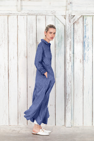 Brooke - Women's Shirtdress in Linen - Whale