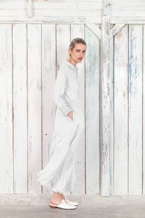 Brooke - Women's Shirtdress in Linen - White