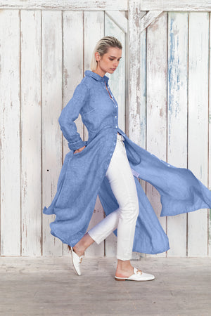 Brooke - Women's Shirtdress in Linen - Bay