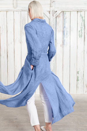 Brooke - Women's Shirtdress in Linen - Bay