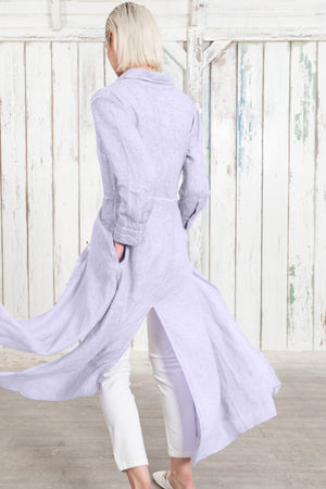 Brooke - Women's Shirtdress in Linen - Lilac