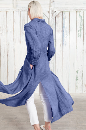 Brooke - Women's Shirtdress in Linen - Whale