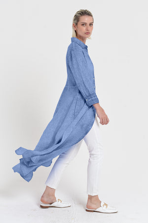 Brooke - Women's Shirtdress in Linen - Bay
