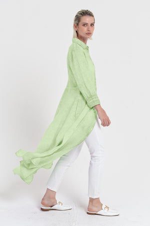 Brooke - Women's Shirtdress in Linen - Margarita