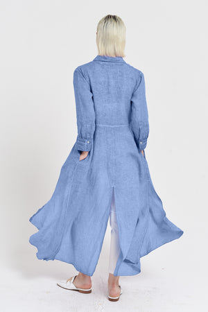 Brooke - Women's Shirtdress in Linen - Bay