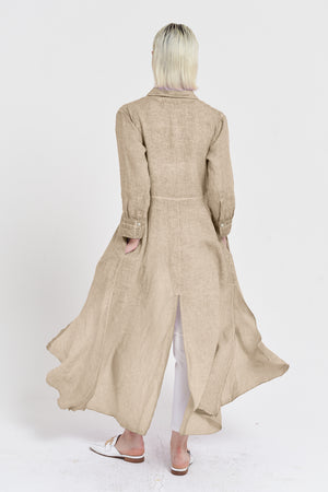 Brooke - Women's Shirtdress in Linen - Harbor