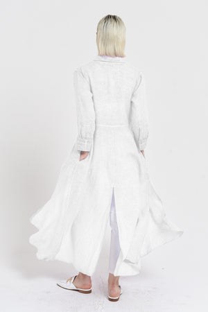 Brooke - Women's Shirtdress in Linen - White