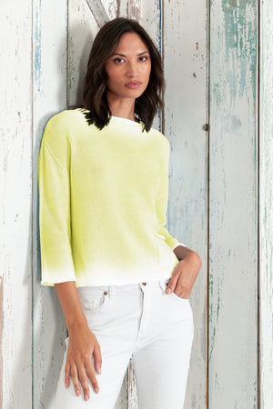 Sofia Knit in Spray Art - Lime