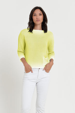 Sofia Knit in Spray Art - Lime