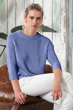 Poppy Crew - Women's Cotton Knit Sweater - Whale