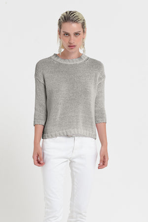 Poppy Crew - Women's Cotton Knit Sweater - Dolphin
