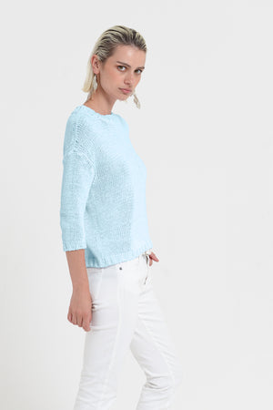 Poppy Crew - Women's Cotton Knit Sweater - Bora Bora