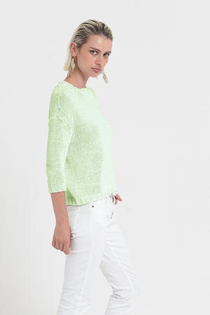 Poppy Crew - Women's Cotton Knit Sweater - Margarita