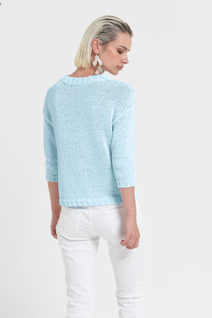 Poppy Crew - Women's Cotton Knit Sweater - Bora Bora