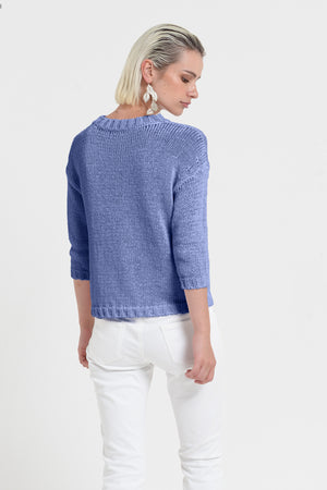 Poppy Crew - Women's Cotton Knit Sweater - Whale