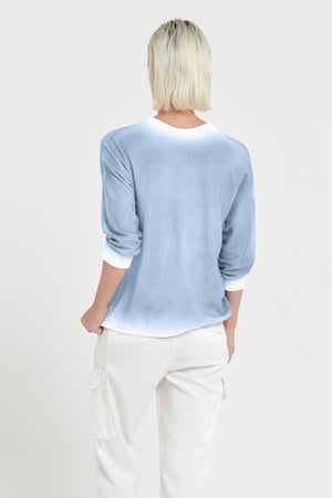 Anna V-Neck Knit in Spray Art - Fiji