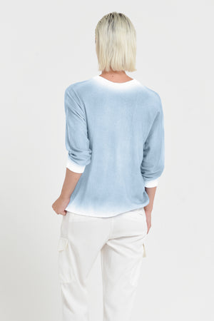 Anna V-Neck Knit in Spray Art - Viking