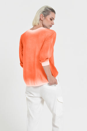Anna V-Neck Knit in Spray Art - Spritz