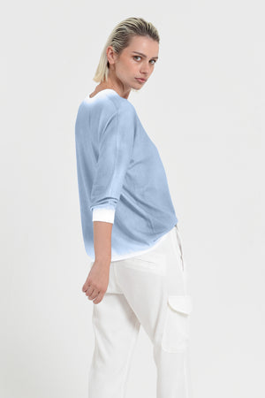 Anna V-Neck Knit in Spray Art - Fiji