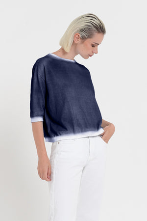 Kriss Knit in Spray Art - Navy