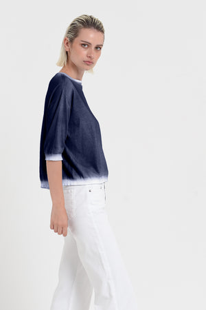 Kriss Knit in Spray Art - Navy