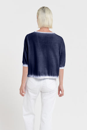 Kriss Knit in Spray Art - Navy