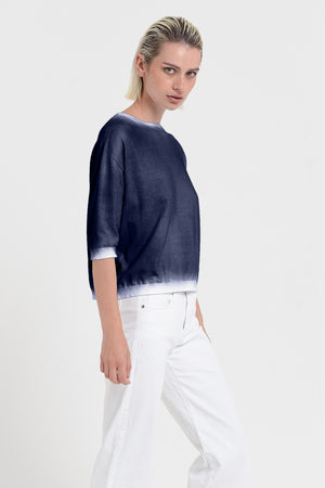 Kriss Knit in Spray Art - Navy