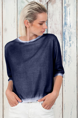 Kriss Knit in Spray Art - Navy