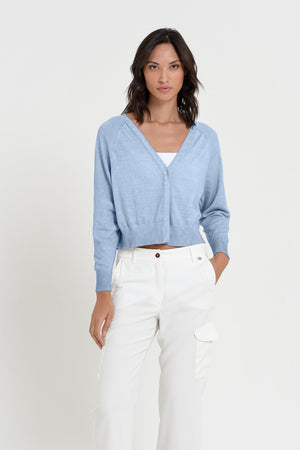 Raven Cardi - Women's Knitted Cotton Cardigan - Fiji