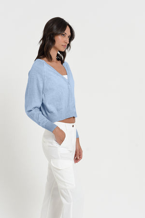 Raven Cardi - Women's Knitted Cotton Cardigan - Fiji