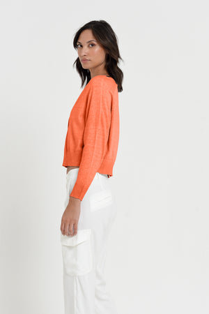 Raven Cardi - Women's Knitted Cotton Cardigan - Spritz