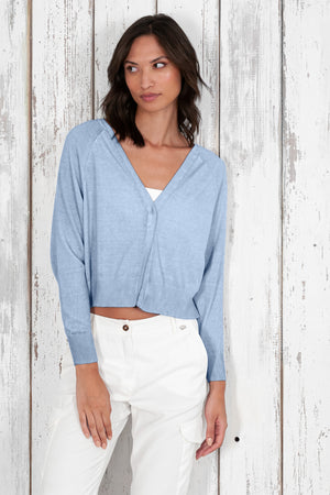 Raven Cardi - Women's Knitted Cotton Cardigan - Fiji