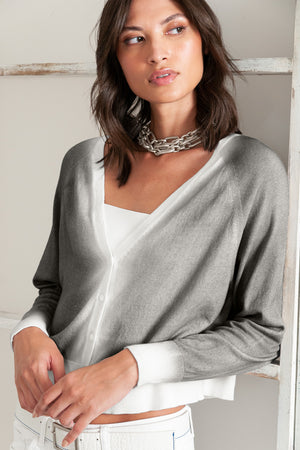 Raven Cardi in Spray Art - Dolphin