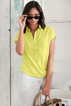 Love Letter Polo Shirt - Lime