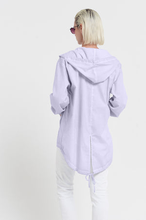 Eastern Parka - Women’s Full Zip Hooded Poplin Parka - Lilac