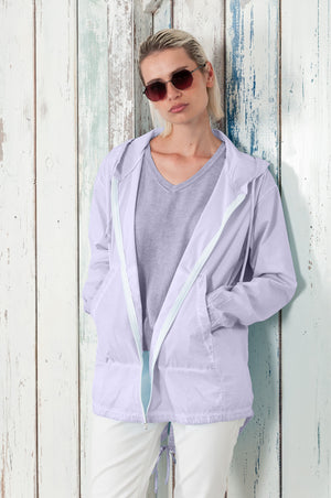 Eastern Parka - Women’s Full Zip Hooded Poplin Parka - Lilac