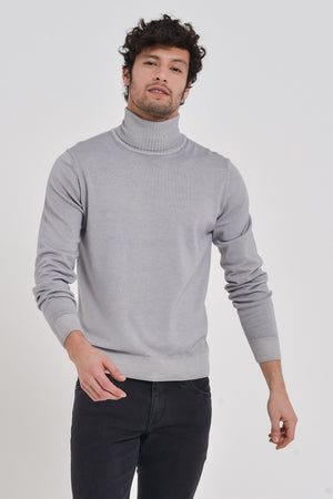 Haster - Extrafine Merino Wool Turtleneck Sweater - Smoke