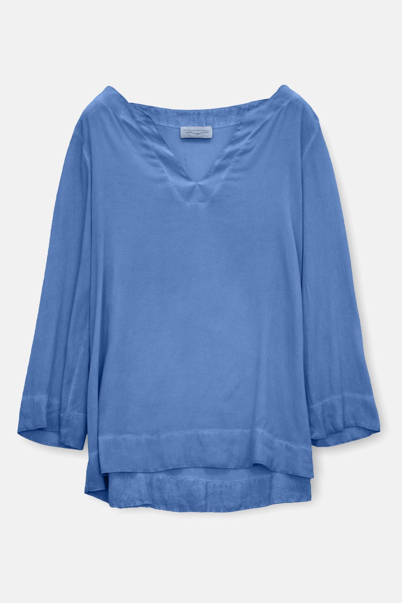 3/4 Sleeve Viscose V-Neck Blouse - Oceano - T-Shirt