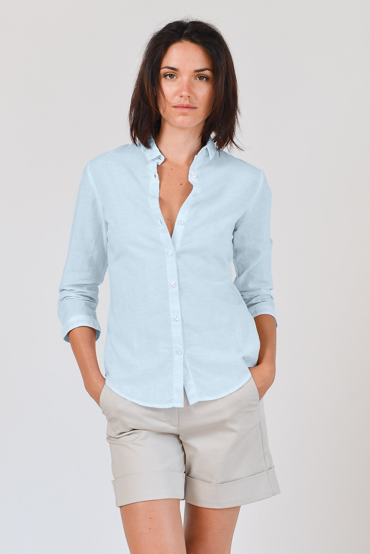 3/4 Sleeve Voile Shirt - Anice - Shirts