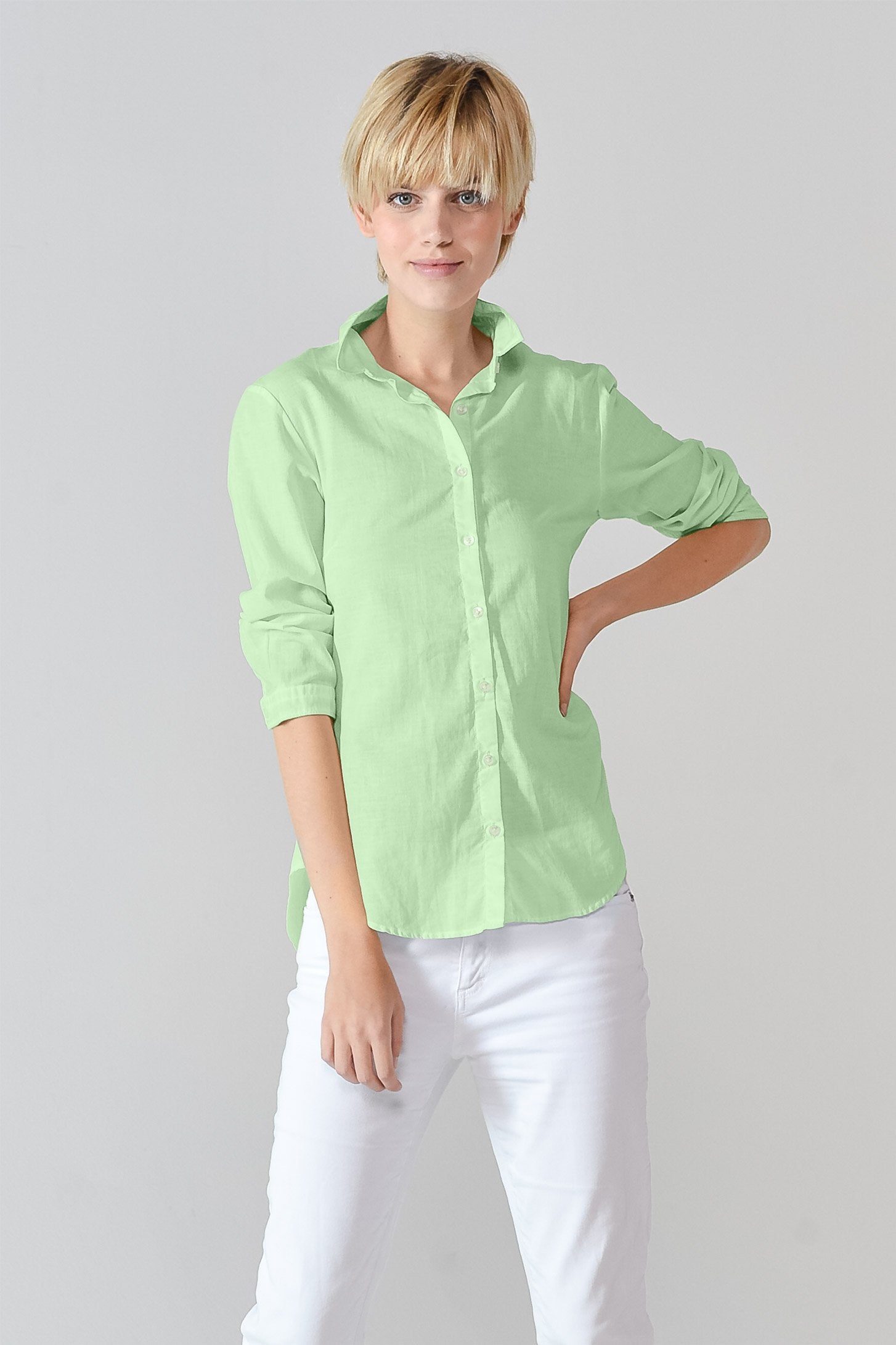 3/4 Sleeve Voile Shirt - Antigua - Shirts