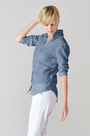 3/4 Sleeve Voile Shirt - Jeans - Shirts
