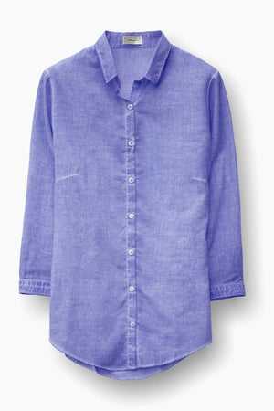 3/4 Sleeve Voile Shirt - Mirtillo - Shirts