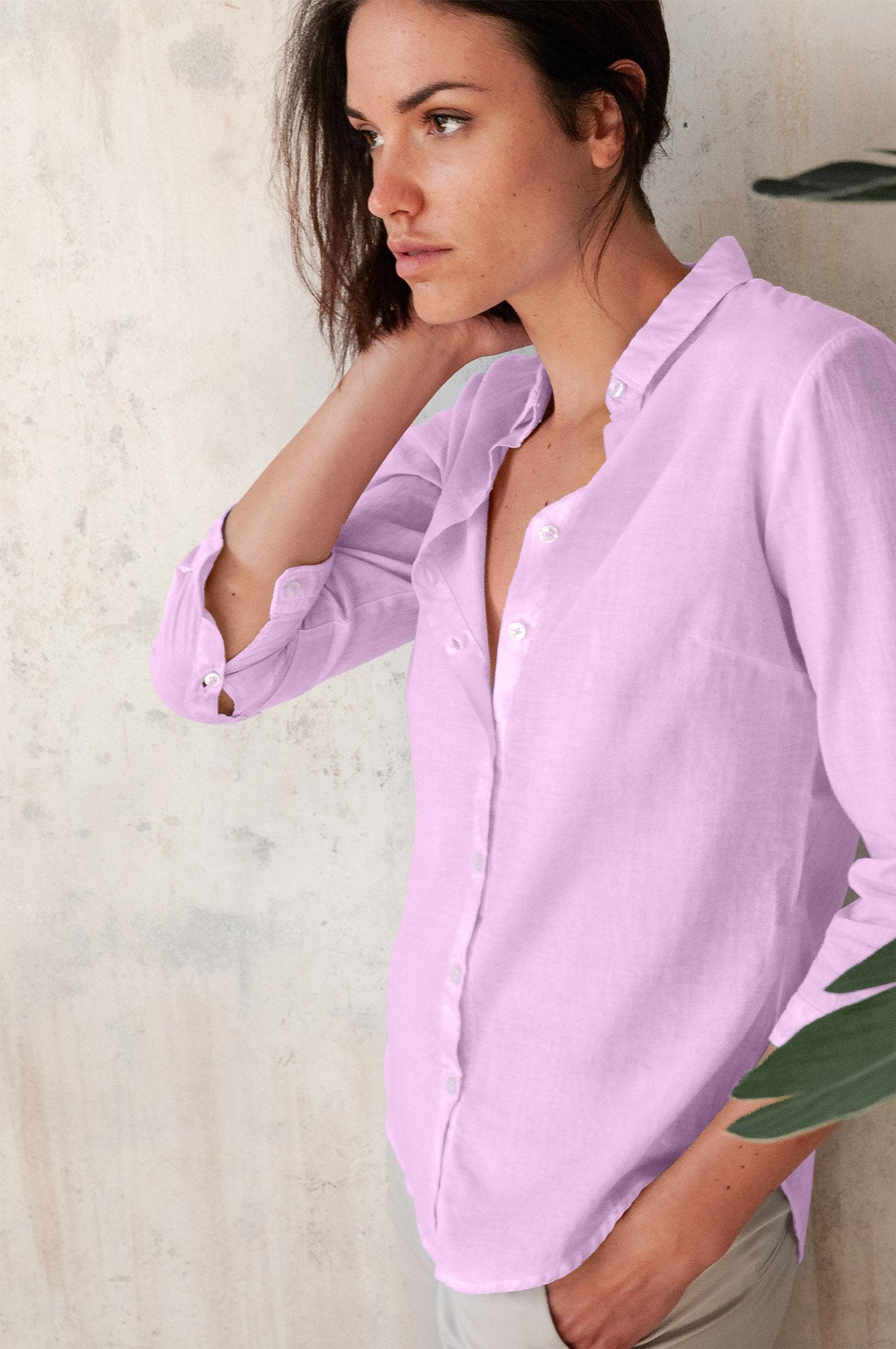 3/4 Sleeve Voile Shirt - Quarzo - Shirts