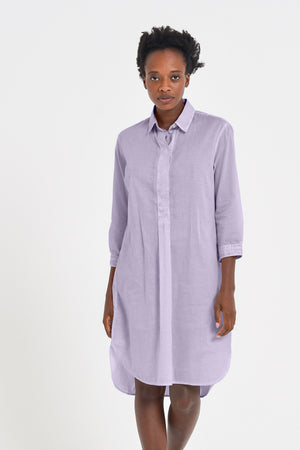 Midi Length Voile Tunic - Mauve