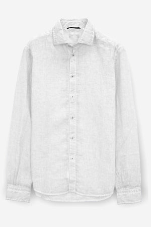 Relaxed Fit Linen Shirt - White